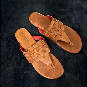 BED|STU Tan Leather Sandals